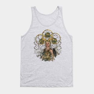 Beautiful dark fairy with awesome head dress Tank Top